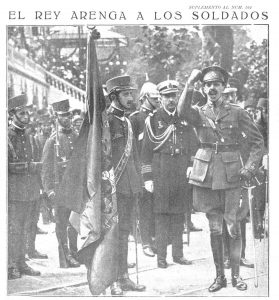 L'Arenga d'Alfons XIII als soldats. Font: Mundo Gràfico 7/09/17
