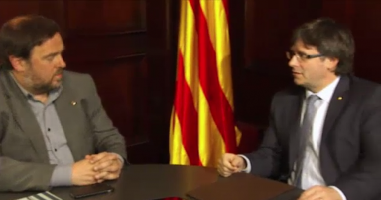 Trobada d'Oriol Junqueras amb Carles Puigdemont
