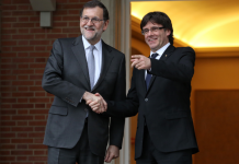 Mariano Rajoy i Carles Puigdemont, al palau de la Moncloa