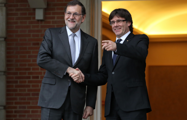 Mariano Rajoy i Carles Puigdemont, al palau de la Moncloa