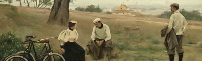 «El descans dels ciclistes» 1886, propietat de la Fundació Daurel