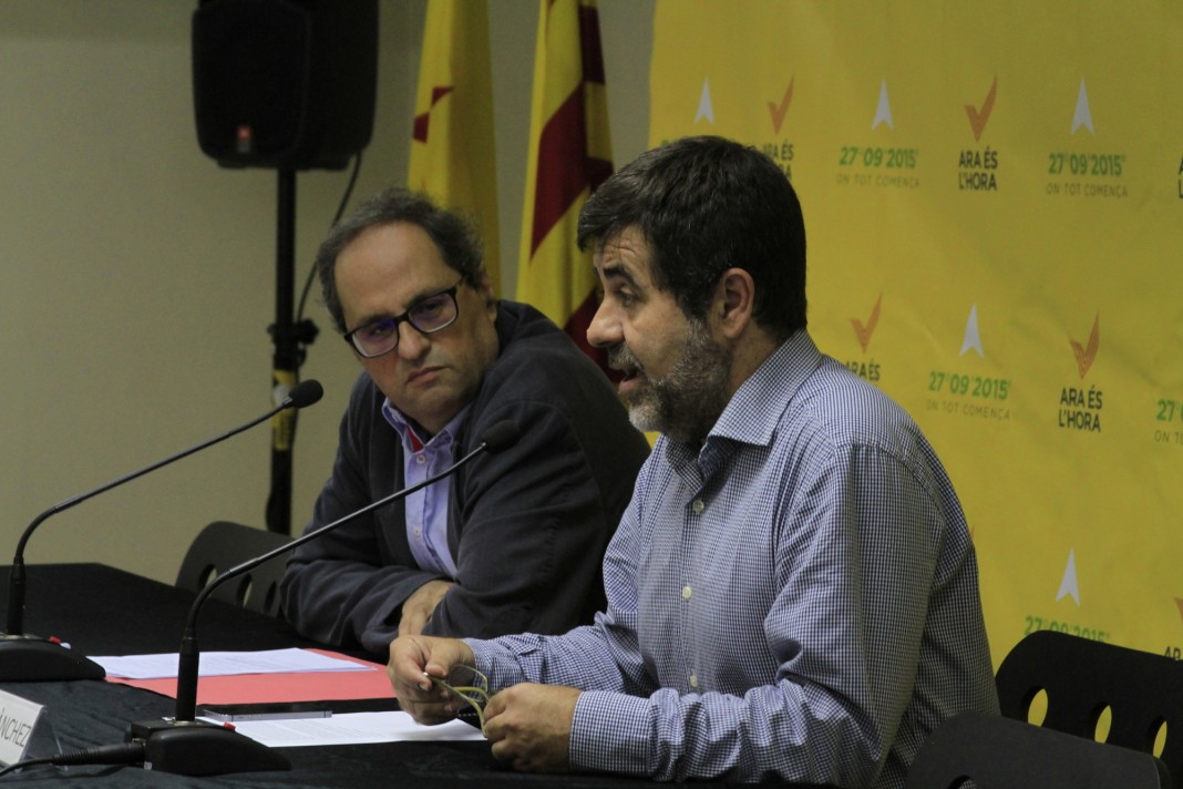 Quim Torra i Jordi Sánchez en un acte | ANC Quim Torra i Jordi Sánchez en un acte | ANC