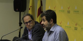L’ANC rectifica i accepta les candidatures de Quim Torra i Jordi Calvís Quim Torra i Jordi Sánchez en un acte | ANC