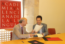 Signatura de l'acord entre el Termcat i l'Acadèmia Valenciana de la Llengua