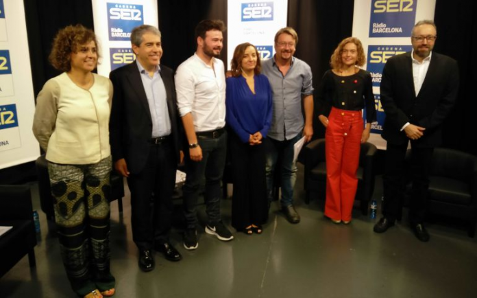 Els candidats catalans a les eleccions del 26-J, abans del debat a la SER (Fotografia: Cadena SER)