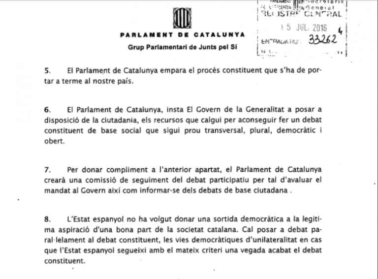 Conclusions de JxSí per la Comssió de Procés Constituent