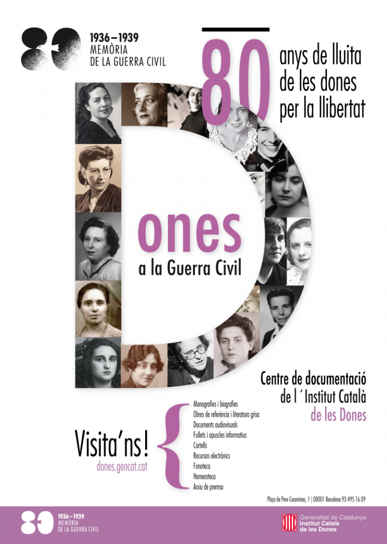 L’Institut Català de les Dones, a través del seu Centre de Documentació, promou el coneixement sobre la participació de les dones a la Guerra Civil