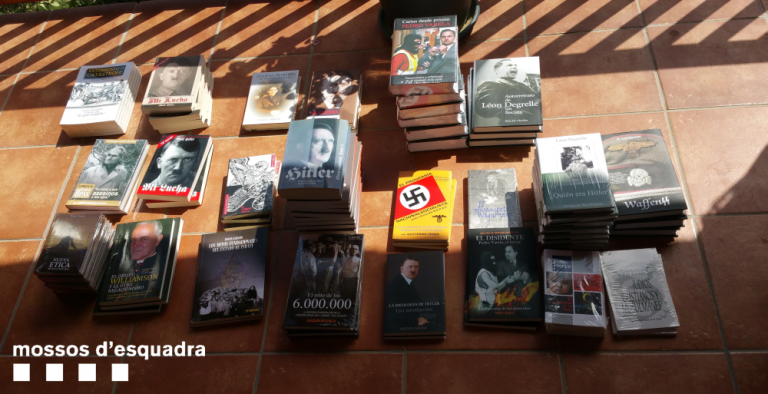 Detinguda la cúpula directiva de la llibreria Europa per distribuir i vendre material que promou l’odi i la discriminació