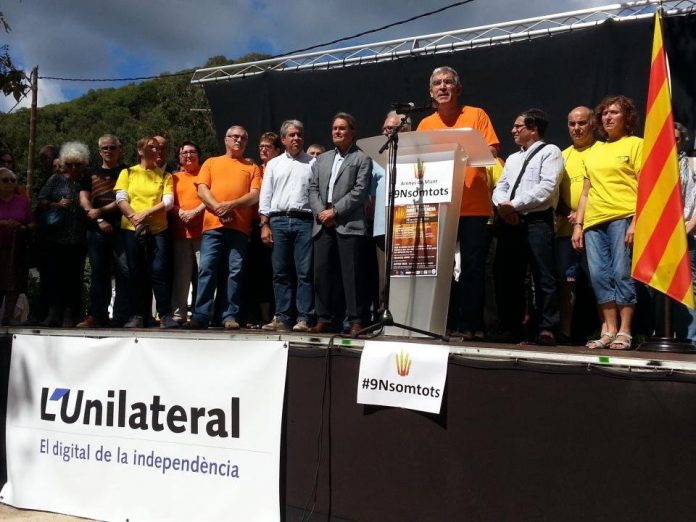 Acte de suport del poble d'Arenys de Munt als imputats pel 9N.