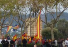 Concentració de la ultradreta a Montjuïc el 12-O