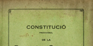 Portada de la Constitució de la República Catalana elaborada a l'Havana