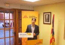 Jordi Solé en un acte de les eleccions municipals | ERC Caldes de Montbui