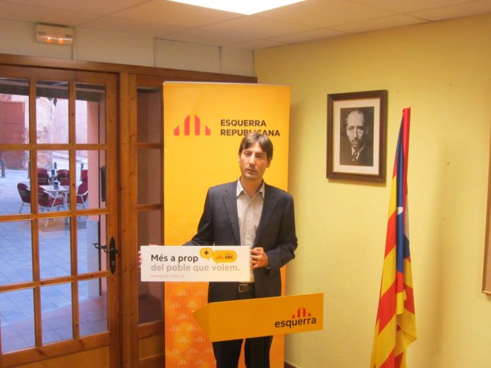 Jordi Solé en un acte de les eleccions municipals | ERC Caldes de Montbui
