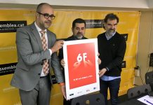 Buch, Sànchez i Cuixart presentant el cartell de la manifestació del 6F | ANC