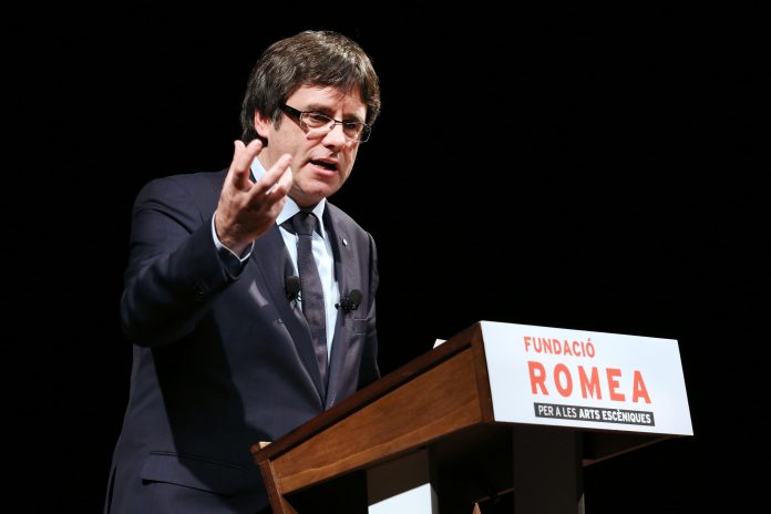El president durant la conferència | Govern de Catalunya