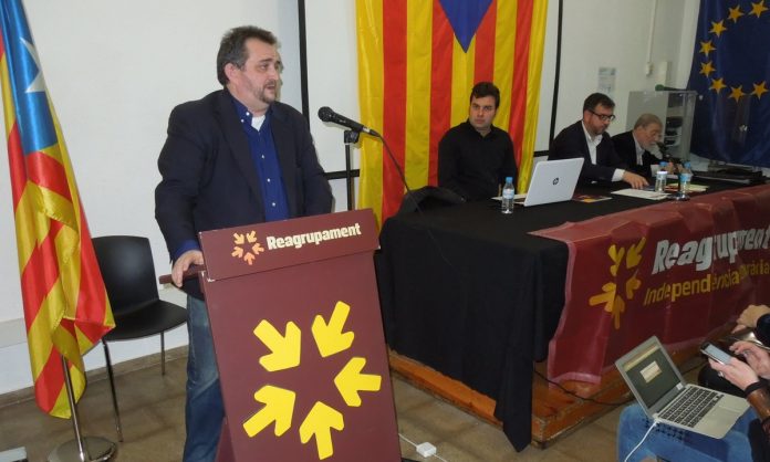 Josep Sort durant el seu parlament a la XI Assemblea | Reagrupament