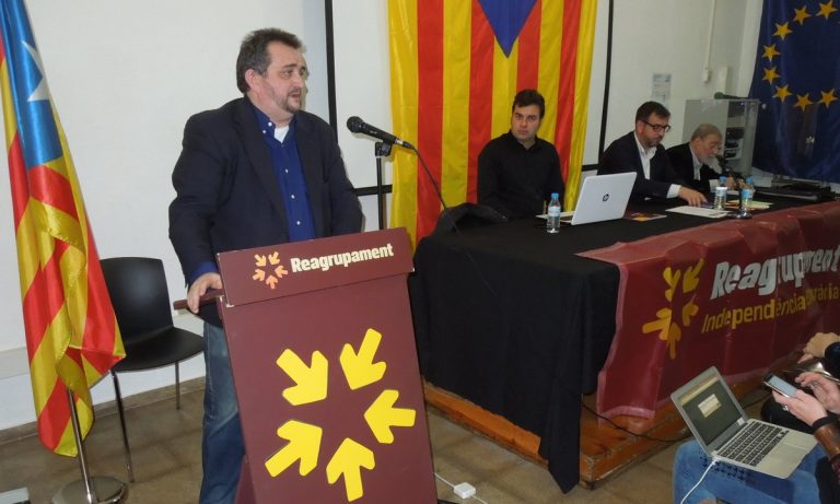 Josep Sort durant el seu parlament a la XI Assemblea | Reagrupament