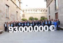 Foto amb els assistents a la presentació per posar de manifest els 93M€ que s'incrementarien en els ingressos esportius del país | Pro Seleccions Catalanes