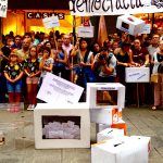 Concentració popular a Mataró per exigir les urnes l’1 d’octubre