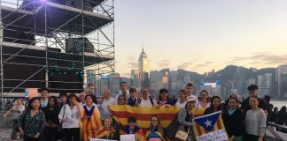 Concentració per l'alliberament dels presos polítics catalans a Hong Kong | Suki Yip