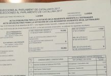 Acta del recompte del vot exterior de la circumscripció de Lleida | FIEC
