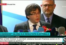 Puigdemont en roda de premsa des de Brussel·les el dia després de les eleccions del 21D