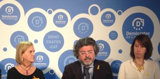 Toni Castellà durant la Roda de premsa | Demòcrates de Catalunya