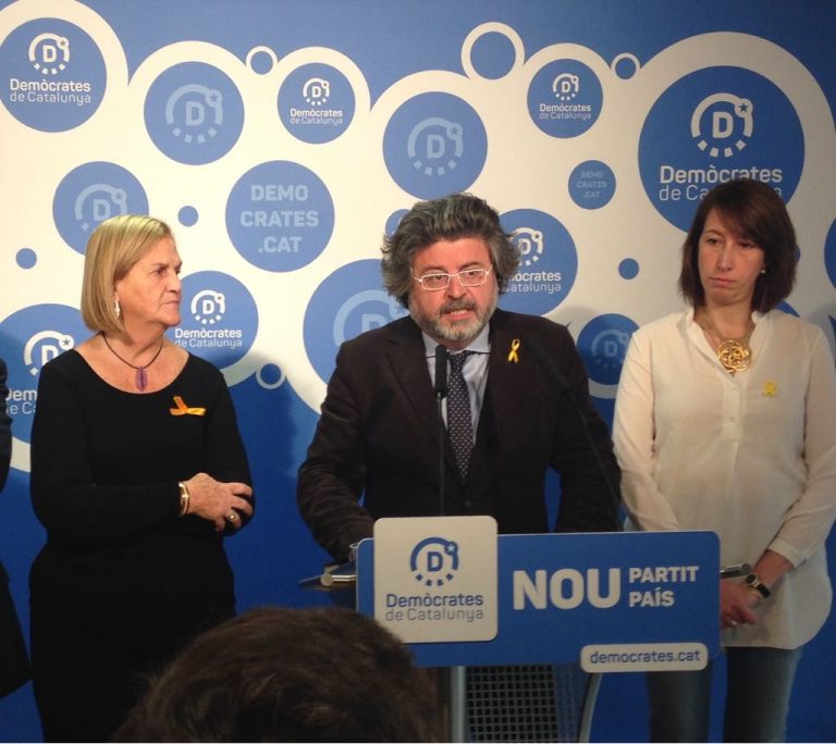 Toni Castellà durant la Roda de premsa | Demòcrates de Catalunya