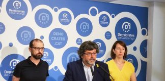 Roda de premsa del partit demòcrata presentant els resultats de la consulta sobre les Primàries Barcelona | Demòcrates de Catalunya