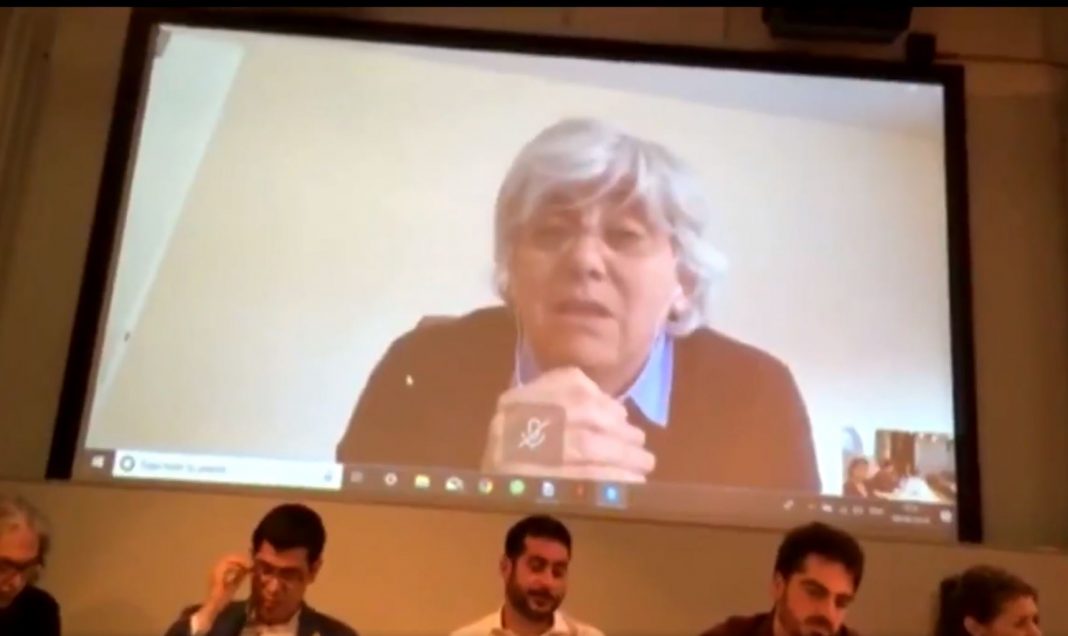 Intervenció a través de videoconferència de Clara Ponsatí durant l'acte de l'ANC de Londres