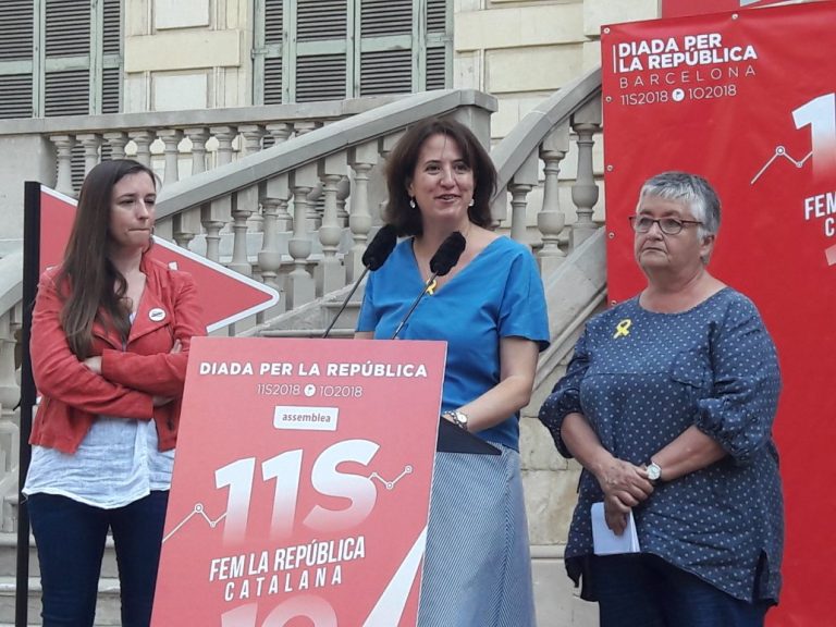 Elisenda Paluzie presentant els detalls de la manifestació de la Diada | ANC