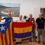 Brigadista amb la senyera