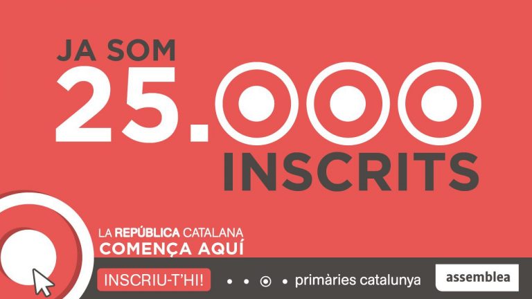 25.000 persones inscrites a Primàries Catalunya