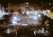 Plaça Catalunya, Barcelona, 1 any sense els Jordis