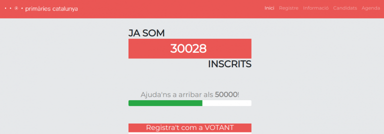 Primàries Catalunya supera els 30.000 inscrits