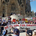 Moment de la concentració davant de la Sagrada Família