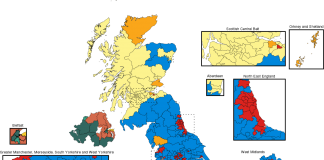 Mapa del resultat electoral per circumscriptions | Font: Wikipèdia