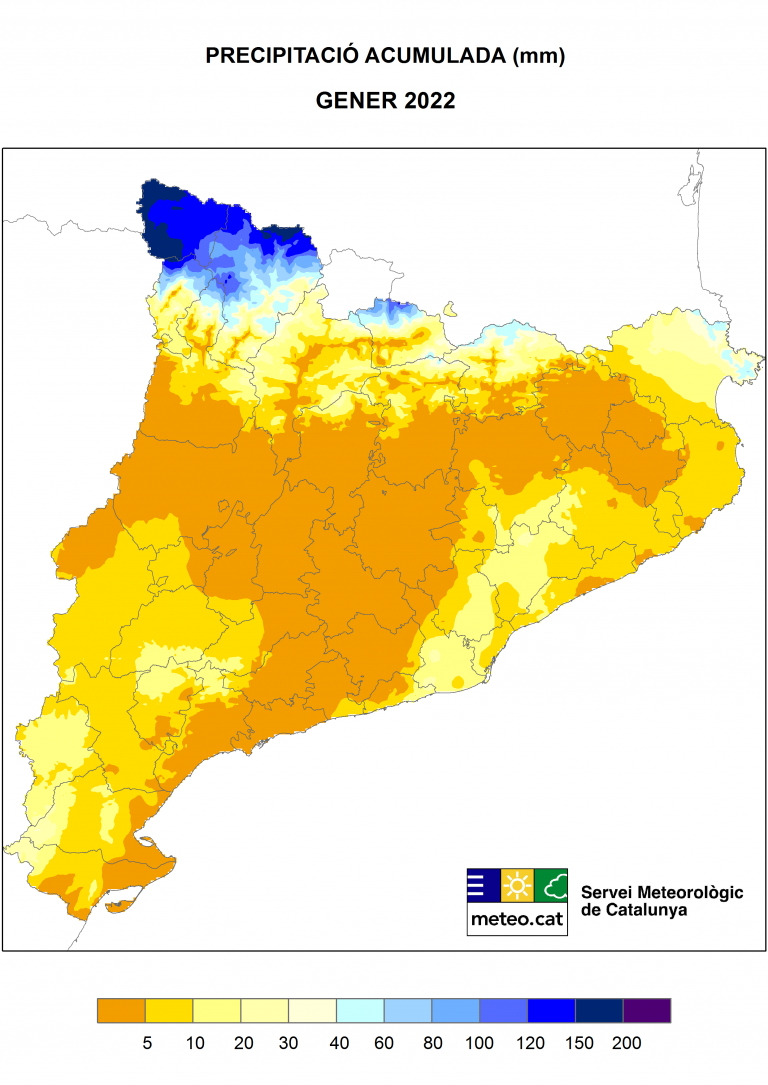 Gener molt sec a gran part de Catalunya