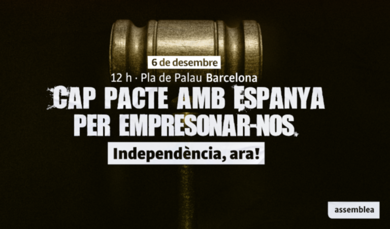 La manifestació del 6D contra el nou delicte de desordres públics agreujats començarà a Pla de Palau