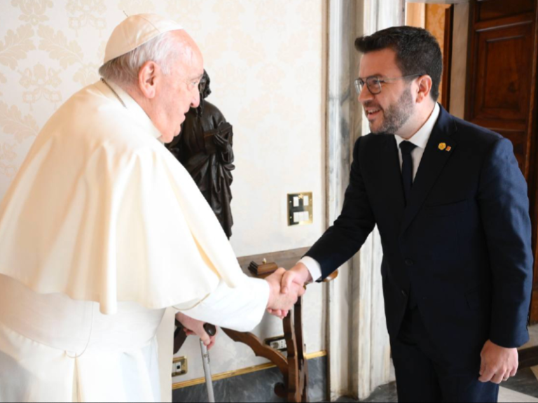 President Aragonès: «Amb el Sant Pare hem conversat sobre la necessitat de parlar entre diferents per poder arribar a acords»