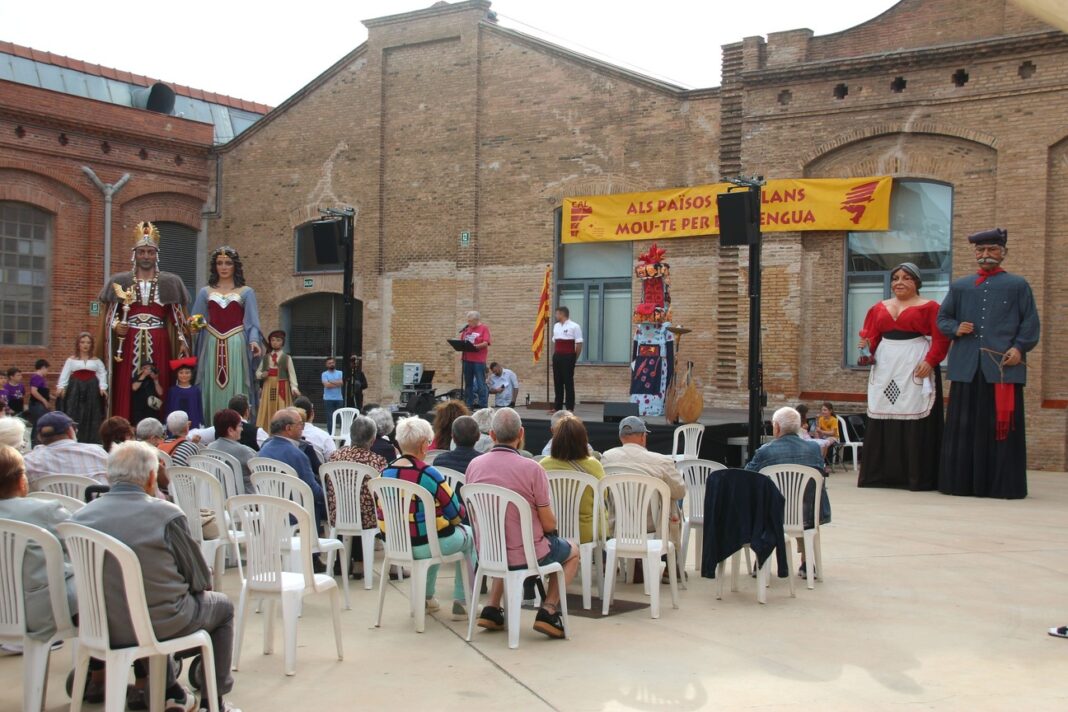 Un moment de l'acte central del Correllengua a Masquefa