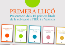 Presentació a l’IEC i a València dels 10 primers títols de la col·lecció “Primera Lliçó”