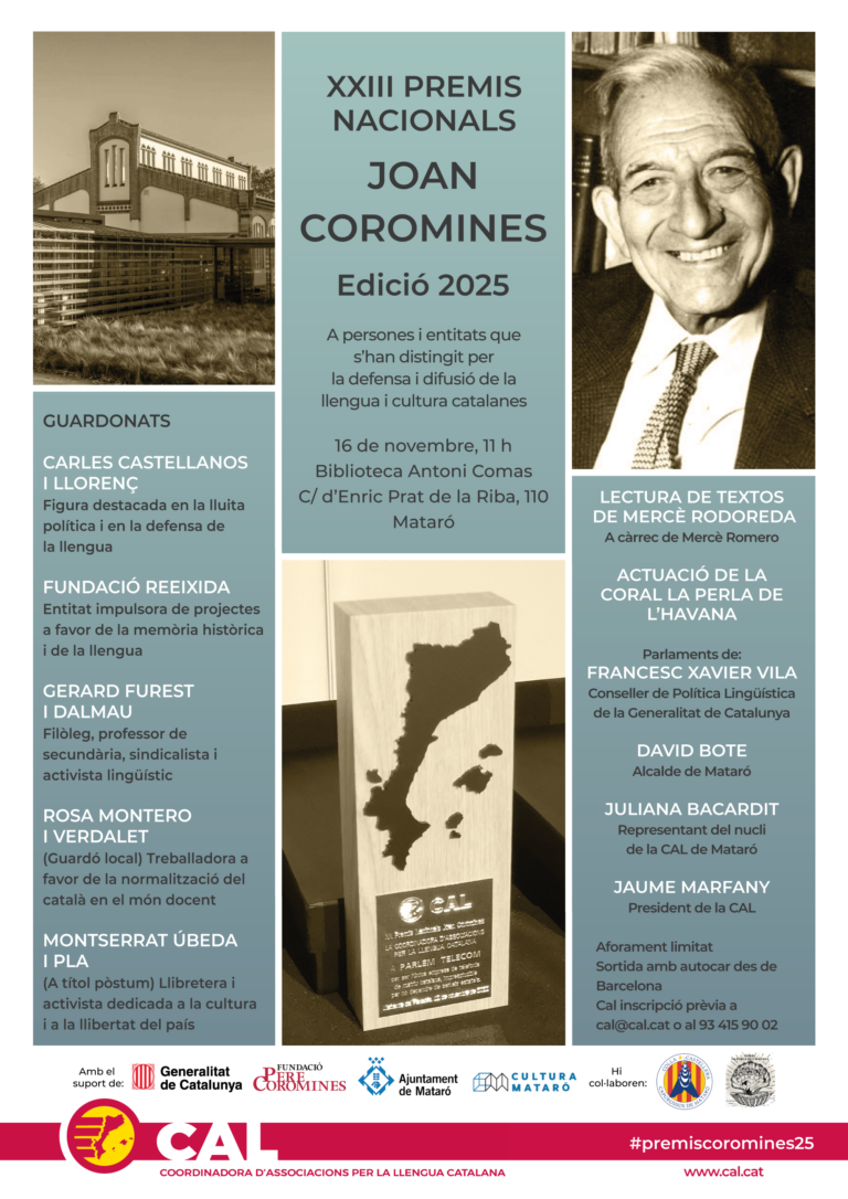 XXIII Premis Nacionals Joan Coromines