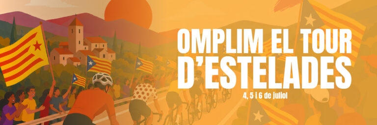 L’ANC i Òmnium Cultural insten a tenyir el Tour de França d’estelades per fer visible al món l’aspiració independentista